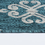 Veranda Vega Transitional Rug // Teal (5'3"L x 7'3"W)