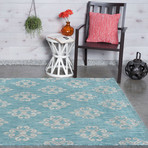 Veranda Vega Transitional Rug // Aqua (2'7"L x 7'3"W)