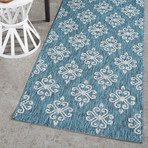 Veranda Vega Transitional Rug // Teal (5'3"L x 7'3"W)