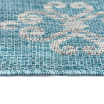 Veranda Vega Transitional Rug // Aqua (2'7"L x 7'3"W)