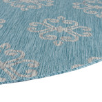 Veranda Vega Transitional Rug // Aqua (2'7"L x 7'3"W)