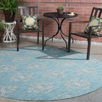 Veranda Vega Transitional Rug // Aqua (2'7"L x 7'3"W)