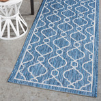 Veranda Villa Transitional Rug // Indigo (2'7"L x 7'3"W)