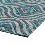Veranda Varuca Contemporary Rug // Aqua (2'7"L x 7'3"W)