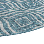Veranda Varuca Contemporary Rug // Aqua (2'7"L x 7'3"W)