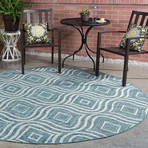 Veranda Varuca Contemporary Rug // Aqua (2'7"L x 7'3"W)