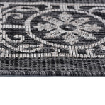 Veranda Varrock Traditional Rug // Black (2'7"L x 7'3"W)