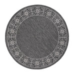 Veranda Varrock Traditional Rug // Black (2'7"L x 7'3"W)