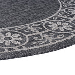 Veranda Varrock Traditional Rug // Black (2'7"L x 7'3"W)