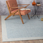 Serenity Largo Modern Rug // Lt Blue (2'4"L x 10'9"W)