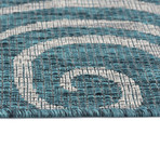 Veranda Varya Transitional Rug // Aqua (2'7"L x 7'3"W)