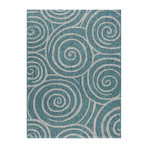 Veranda Varya Transitional Rug // Aqua (2'7"L x 7'3"W)