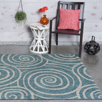 Veranda Varya Transitional Rug // Aqua (2'7"L x 7'3"W)