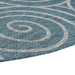 Veranda Varya Transitional Rug // Aqua (2'7"L x 7'3"W)