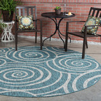 Veranda Varya Transitional Rug // Aqua (2'7"L x 7'3"W)