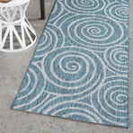 Veranda Varya Transitional Rug // Aqua (2'7"L x 7'3"W)