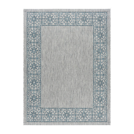 Veranda Varrock Traditional Rug // Teal (2'7"L x 7'3"W)