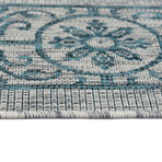 Veranda Varrock Traditional Rug // Teal (2'7"L x 7'3"W)