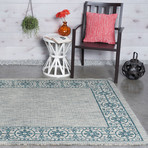 Veranda Varrock Traditional Rug // Teal (2'7"L x 7'3"W)