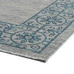 Veranda Varrock Traditional Rug // Teal (2'7"L x 7'3"W)