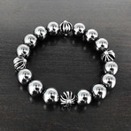 Beaded Bracelet // Hematite