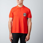 3-Star Patch Polo // Red (M)