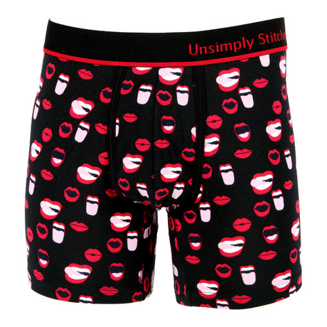 Big Mouth Boxer Brief // Black + Red (S)