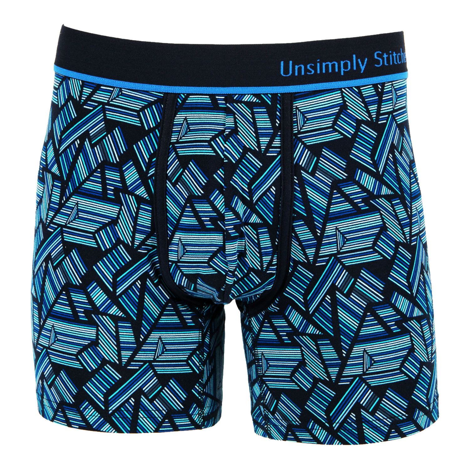 Stained Glass Boxer Brief // Blue + Black (S) - Unsimply Stitched ...