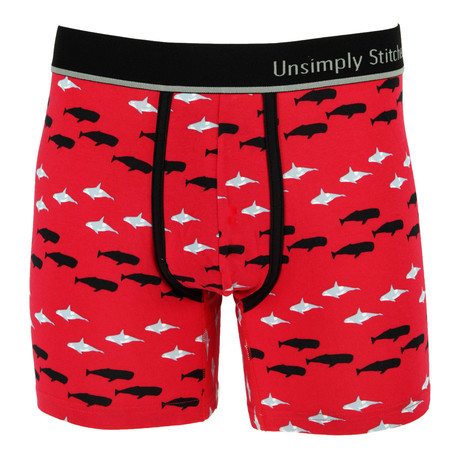 Free Willy Boxer Brief // Red + Black (S)