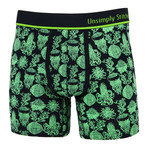 Coral Reef Boxer Brief // Black + Lime Green (XL)