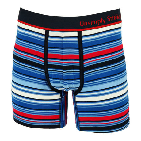 Bold Stripes Boxer Brief // Blue + Multi (S)
