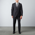 Tailored-Fit Tonal Plaid Suit // Black (US: 36R)