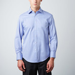 Microcheck Slim Fit Button-Up Shirt // Blue (XL)
