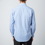 Microplaid Slim Fit Button-Up Shirt // Blue (2XL)