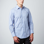 Microplaid Classic Fit Button-Up Shirt // Blue (M)