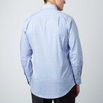 Microplaid Classic Fit Button-Up Shirt // Blue (L)