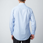 Windowpane Classic Fit Button-Up Shirt // Blue (M)