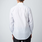 Windowpane Classic Fit Button-Up Shirt // Blue + White (M)