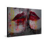 Almost Kiss // Brushed Aluminum (18"W x 12"H x 1.5"D)
