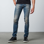 New York Slim Denim // Medium Sandblast Fade (29WX32L)