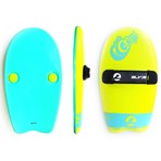 Grom Soft Top Handboard // Electric Lemon + Turquoise