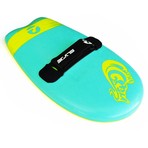 Grom Soft Top Handboard // Turquoise + Electric Lemon