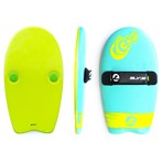 Grom Soft Top Handboard // Turquoise + Electric Lemon