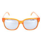 Thick Rim Clear Square // Orange