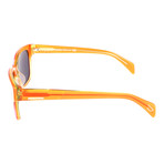 Thick Rim Clear Square // Orange