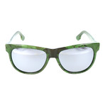 Marble Print Square Retro Classic // Green + Black