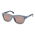 Kazan 54mm Sunglasses // Denim Stripe + Brown