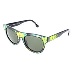 Tropical Print Square // Green + Yellow + Black