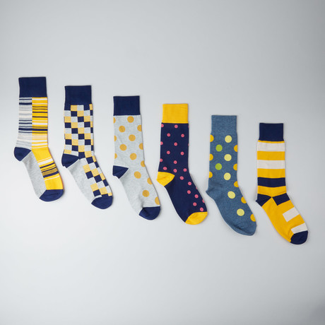 Challenger Carefree Crew Socks // Pack of 6