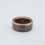 Ben Franklin Bank Note Coin Ring // Copper (Size 9)